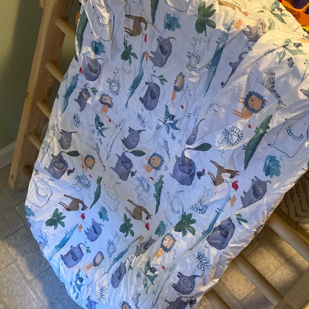 Pottery Barn Kids Jungle Animal Full Crib Sheet - Set of Two
